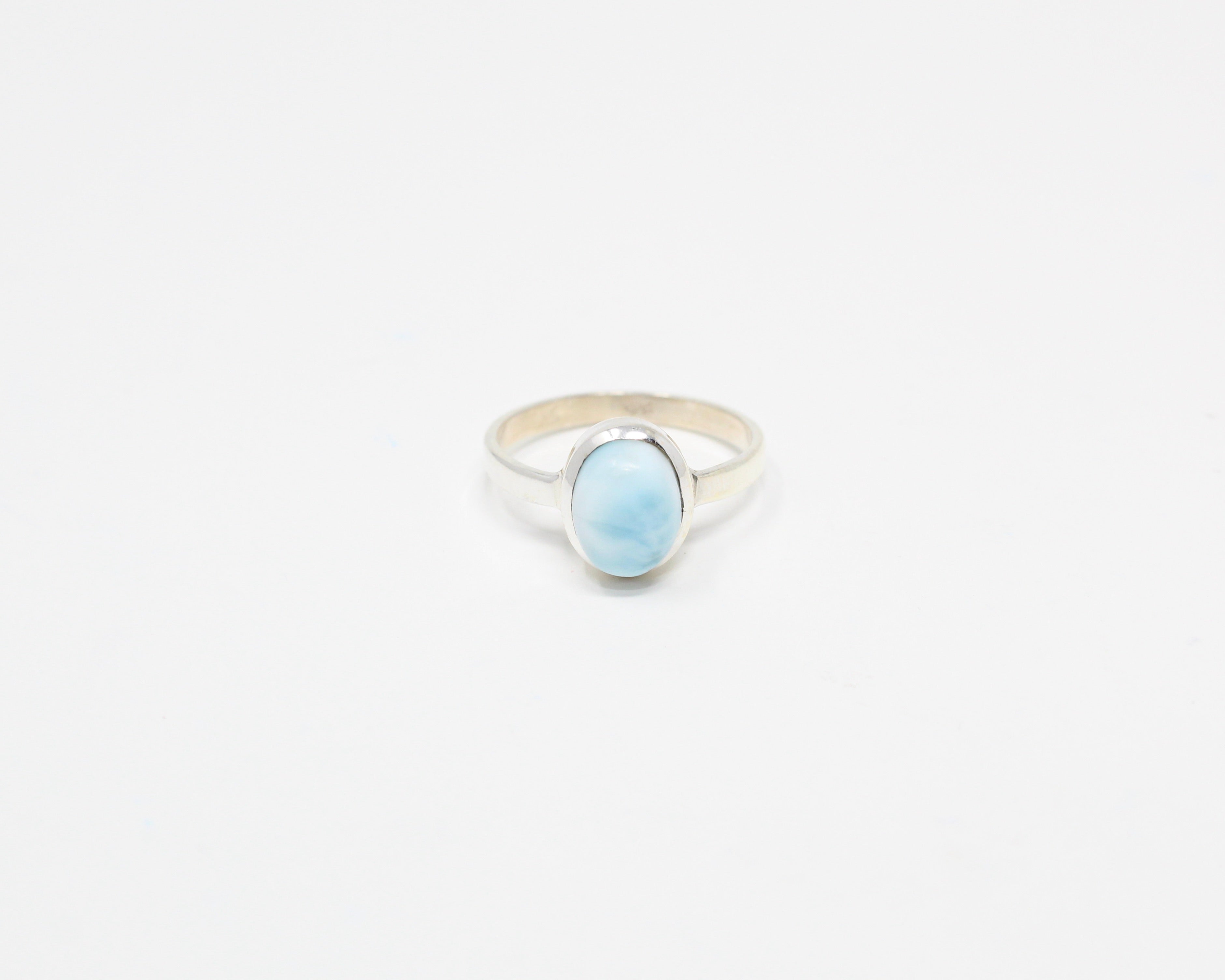 DISCRÈTE, larimar et argent sterling.