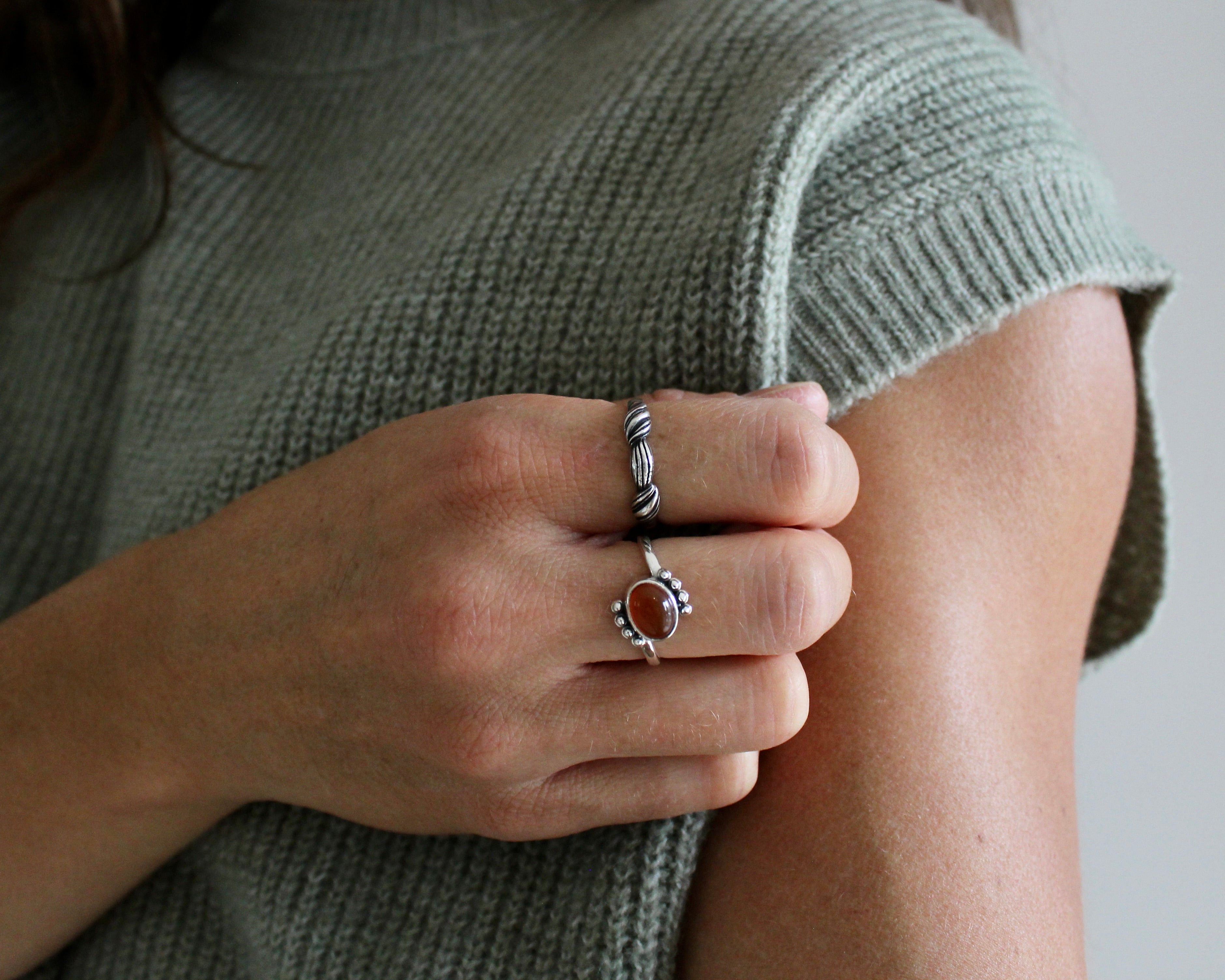 RACINE, bague argent sterling.