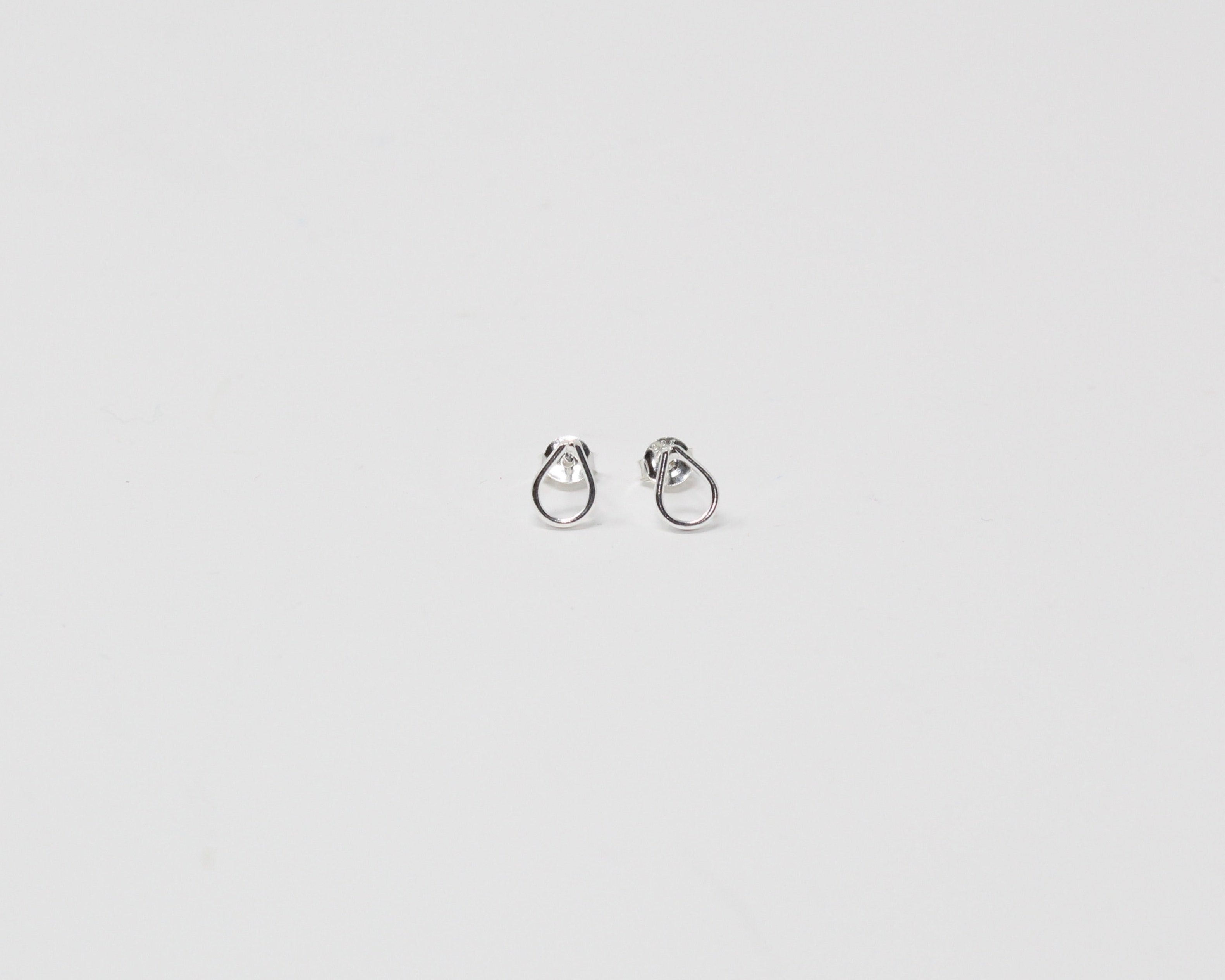 Pluie, boucle d'oreille argent sterling.