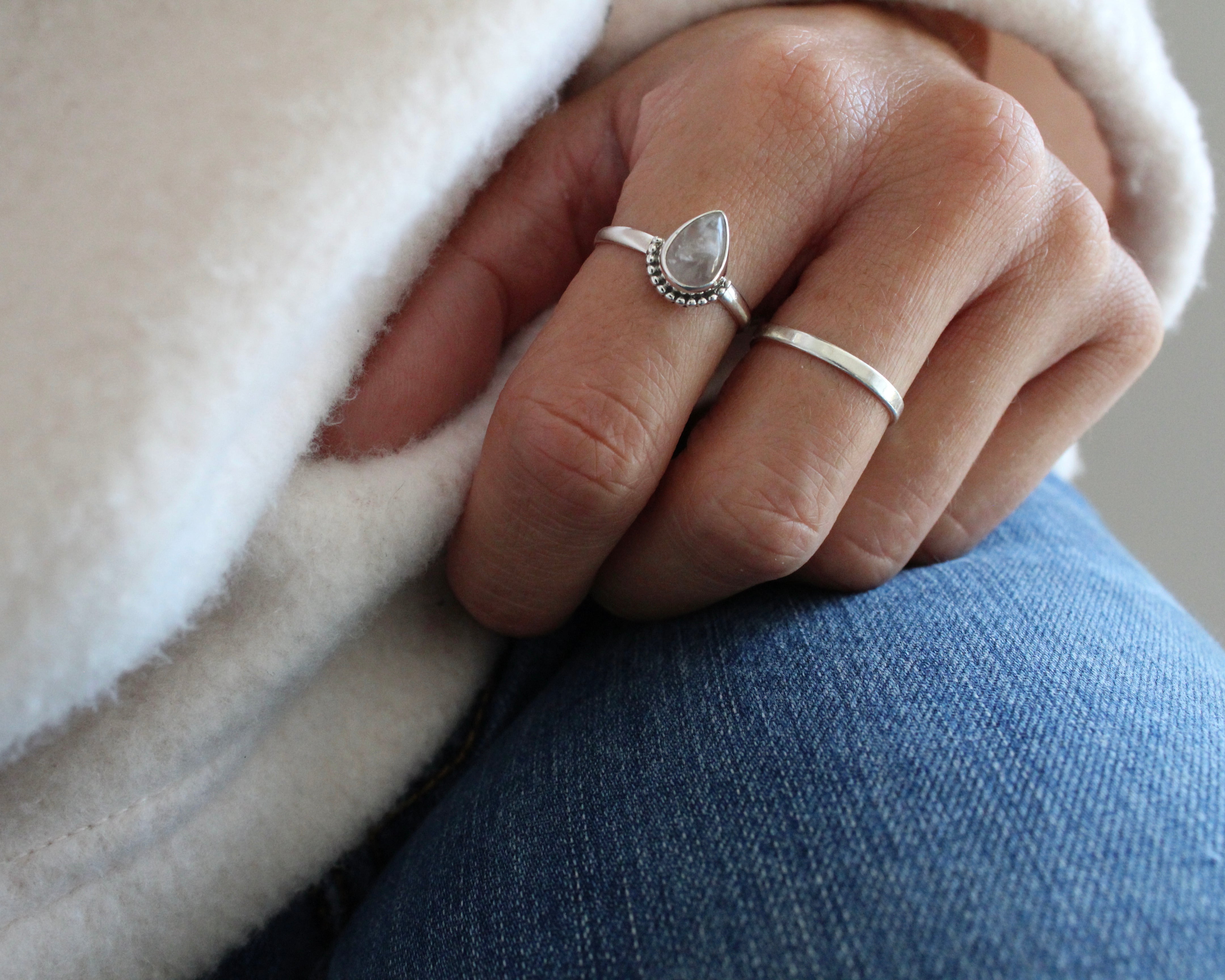 Teardrop on sale silhouette ring